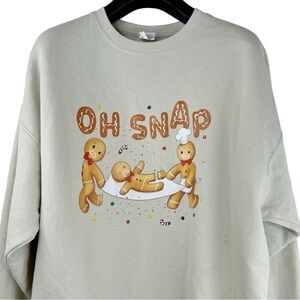 NWOT HANES Ecosmart Men's "Oh Snap" One of a Kind Graphic Sweatshirt Size XL